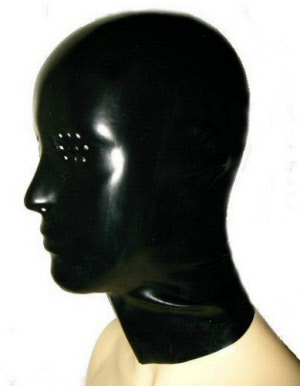 unisex rubber mask with perforations