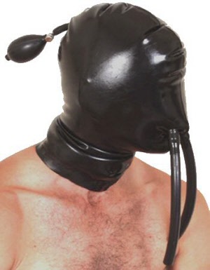 latex inflatable hood with nose tubes