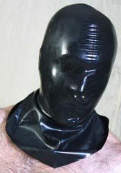 latex hangmans hood with nose holes