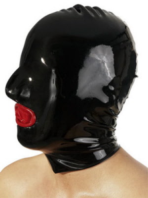 latex hood with mouth condom
