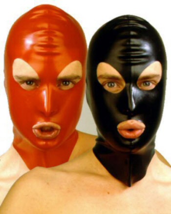 latex hood with large openings